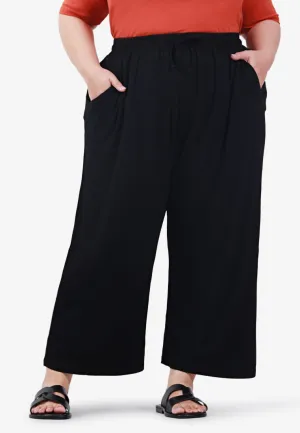 Adana OUTSTANDINGLY SOFT Wide Leg Ankle Pants - Black