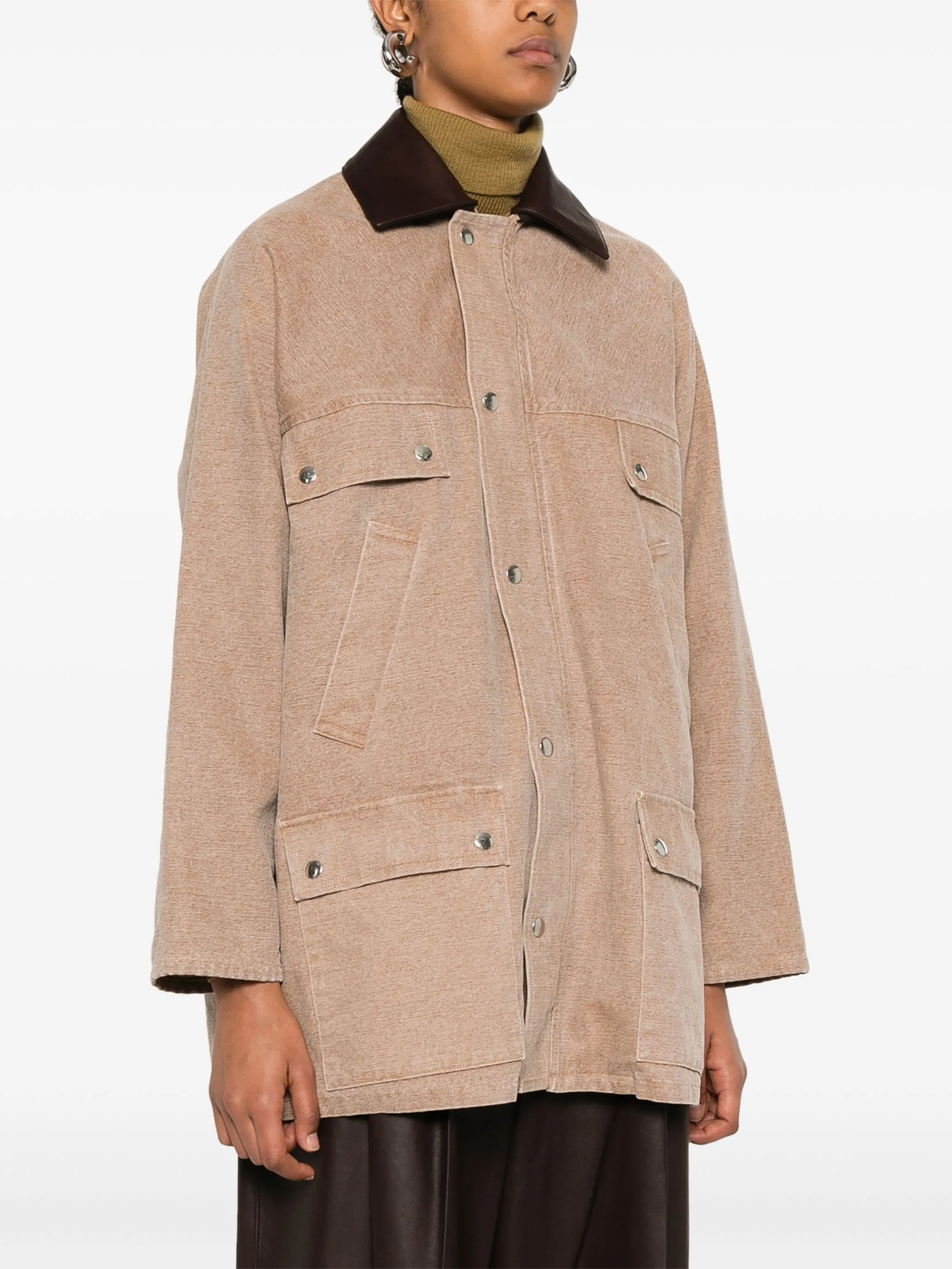 AURALEE - Women Washed Organic Canvas Hunting Blouson