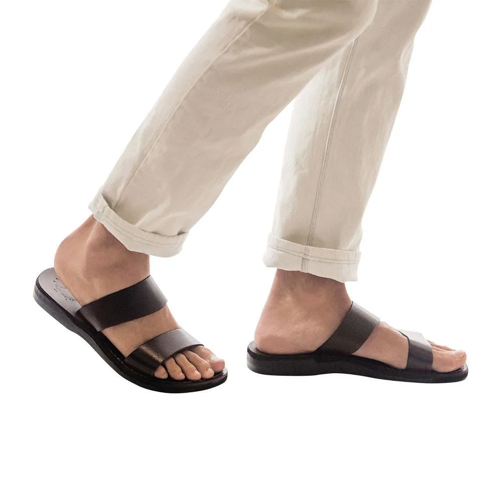 Aviv - Leather Double Strap Sandal | Brown