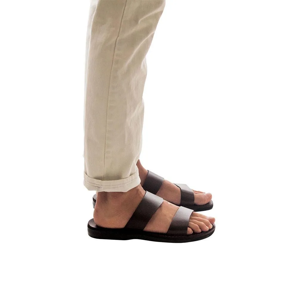 Aviv - Leather Double Strap Sandal | Brown