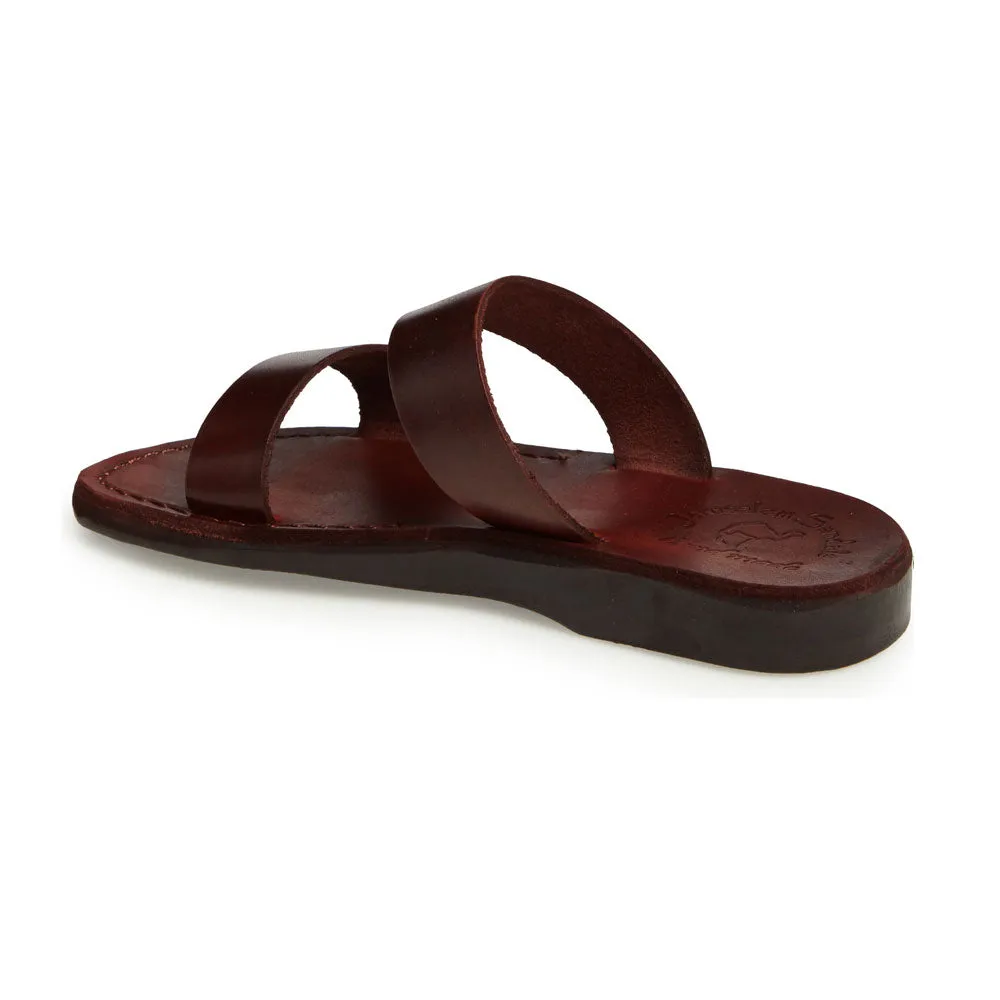 Aviv - Leather Double Strap Sandal | Brown