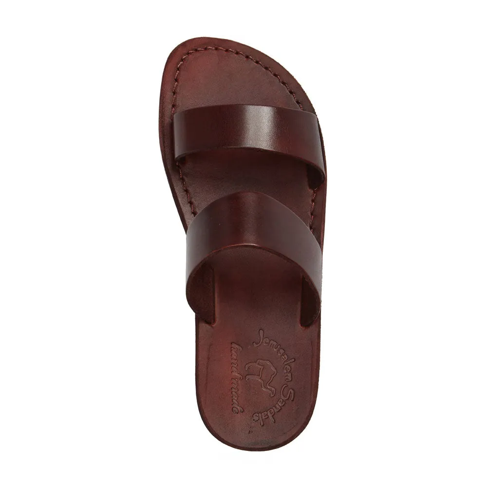 Aviv - Leather Double Strap Sandal | Brown