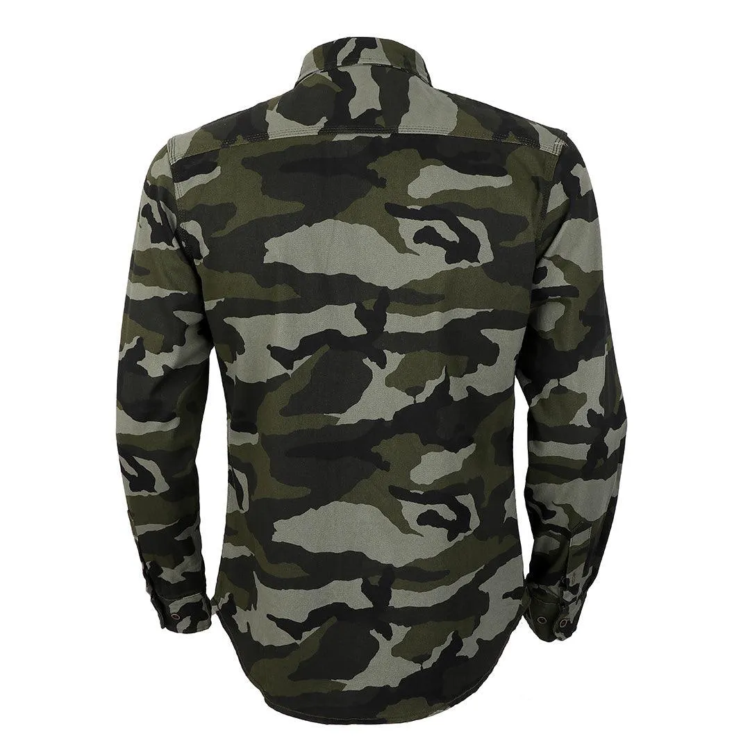 Bajieli Quality Camouflage Print LongSleeve Shirt- Green