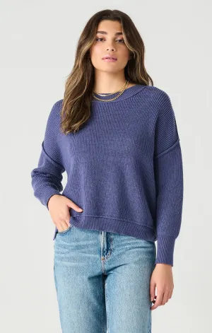 Drop Shoulder Mock Neck Sweater