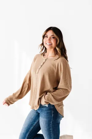 Ember Henley Top in Mocha