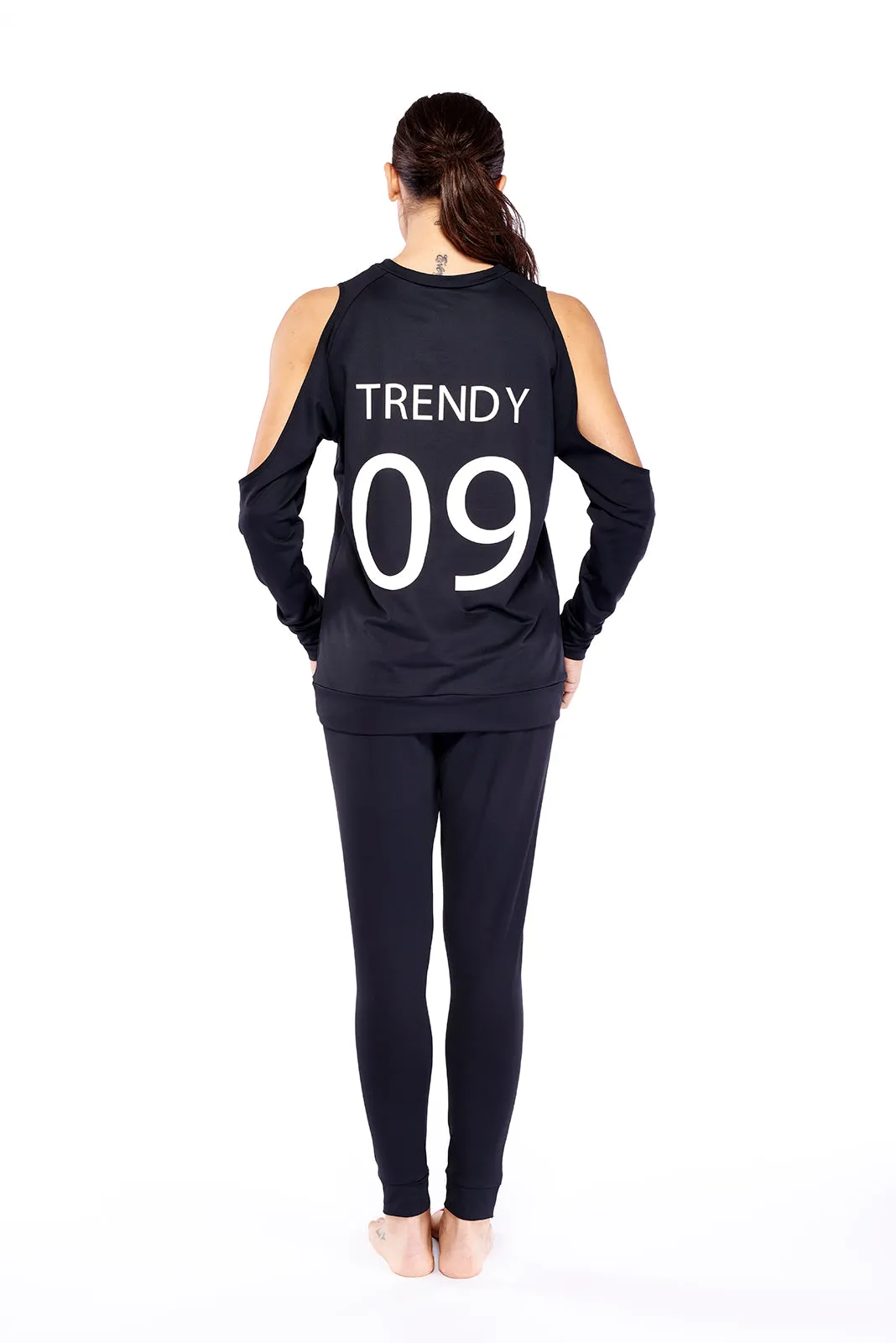 Frenchie YUMMY & TRENDY® Cold Shoulder Sweatshirt