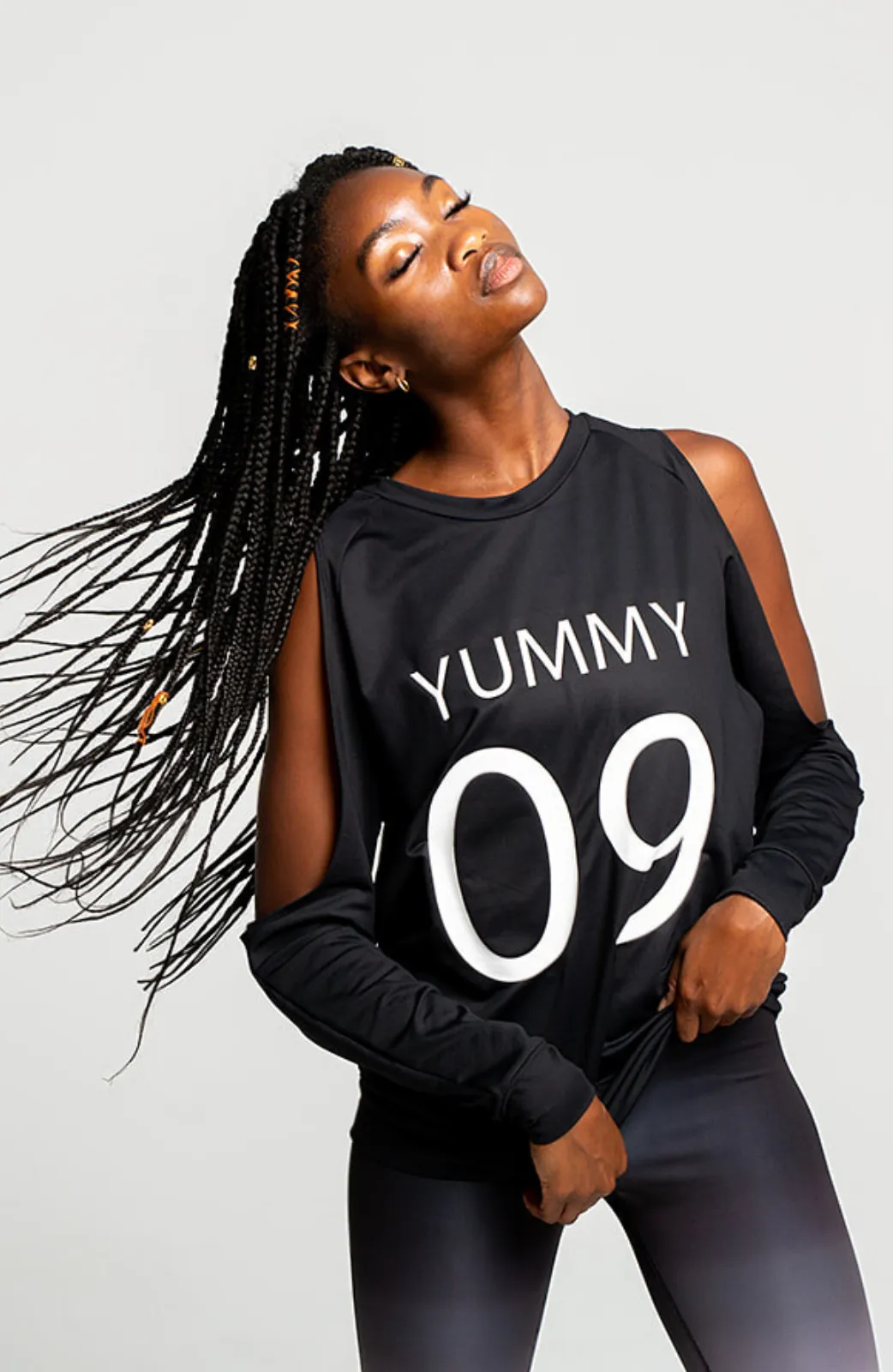 Frenchie YUMMY & TRENDY® Cold Shoulder Sweatshirt