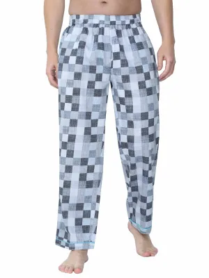 GUNIAA MEN'S CHESS  PRINTED FULL PANT