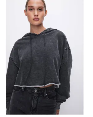 Jeanius Terry Crop Hoodie