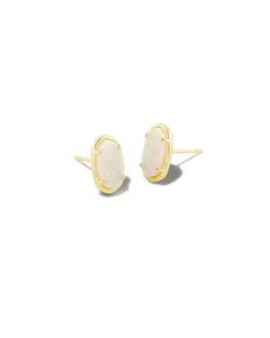 Kendra Scott Grayson Gold Stud Earrings in Iridescent Drusy