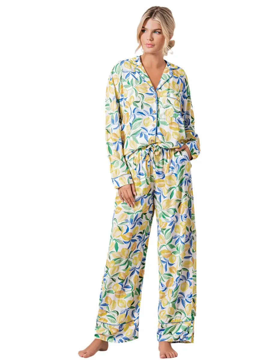 Maaji Citron Monet Dandelion Long Sleeve Pant Set