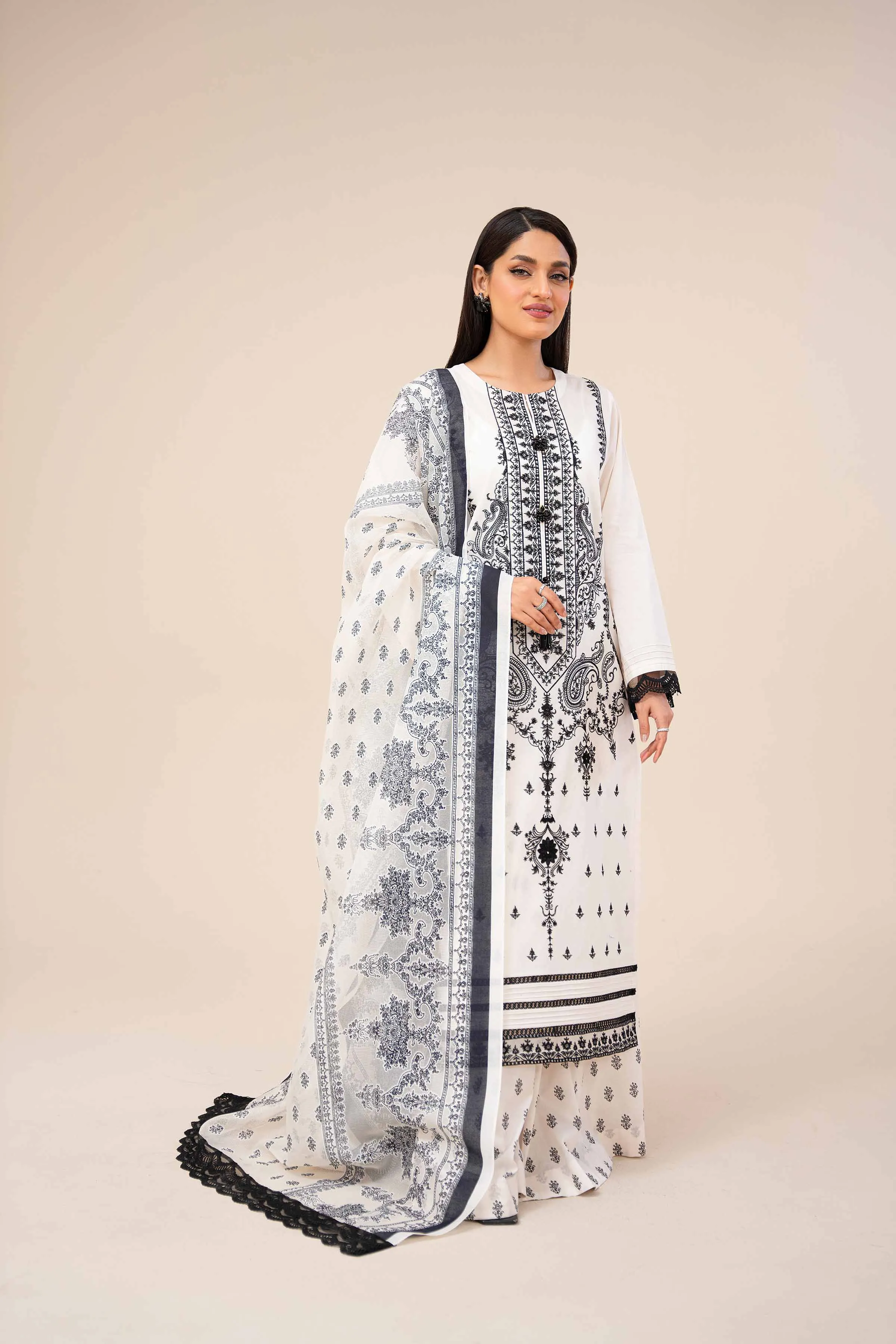 Nishat Linen Spring/Summer Lawn – 3 Piece - Printed Embroidered Suit - 42401640