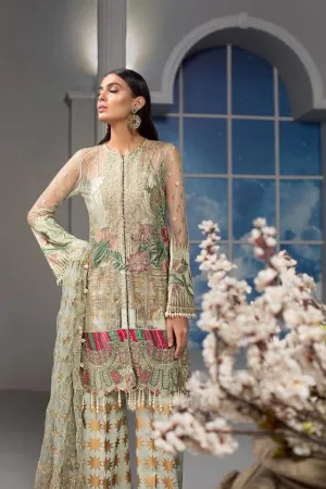 Pakistani Stylish Dress in Pistachio Green Color Model#C 1741