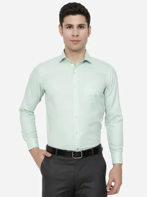 Pale Mint Dobby Slim Fit Formal Shirt | Greenfibre