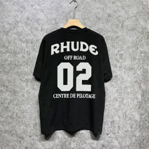 Rhude T Shirts Printed Trendy Pure Cotton