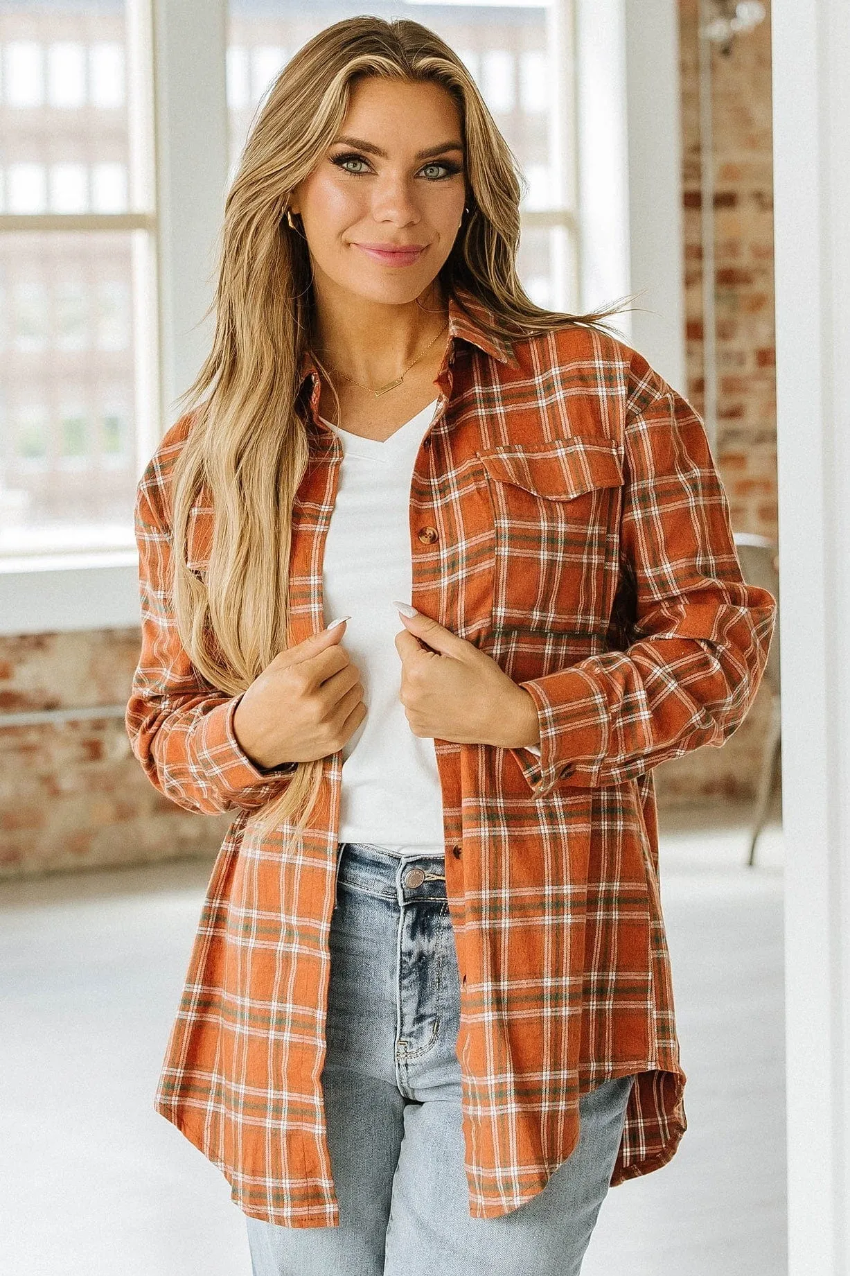 Rylan Oversized Flannel Top | S-2XL | PRE ORDER