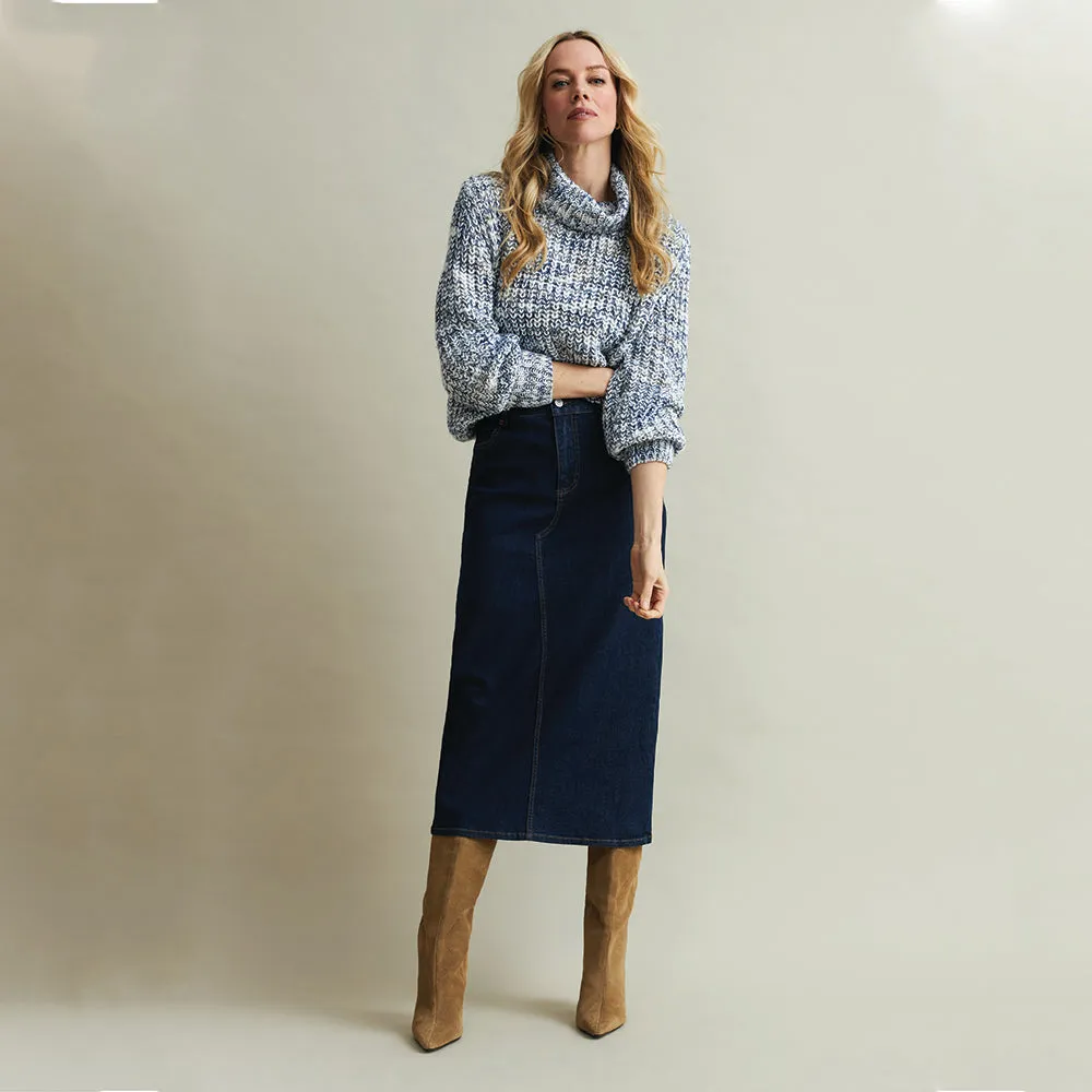 Sibelle Dark Blue Denim Skirt