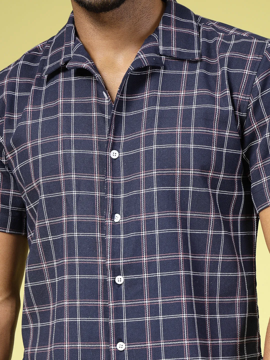 Trendy Men Cotton Check Shirt