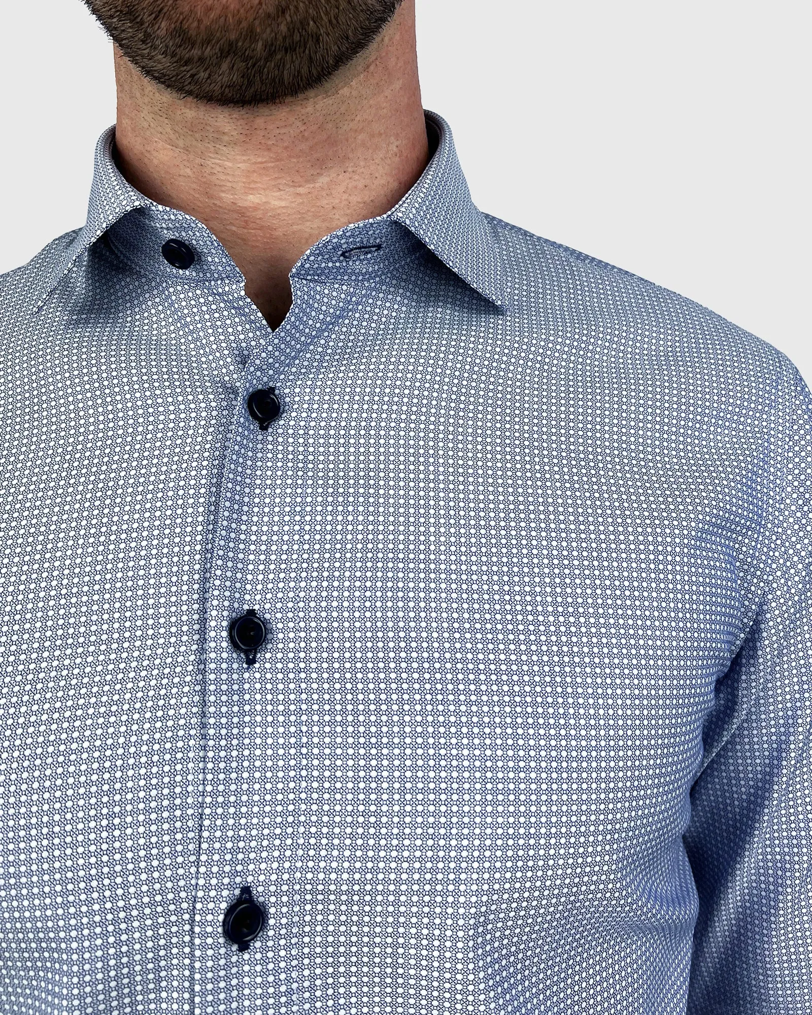 VINCENT & FRANKS S21LU010 RYB-BLUE SLIM SC SHIRT