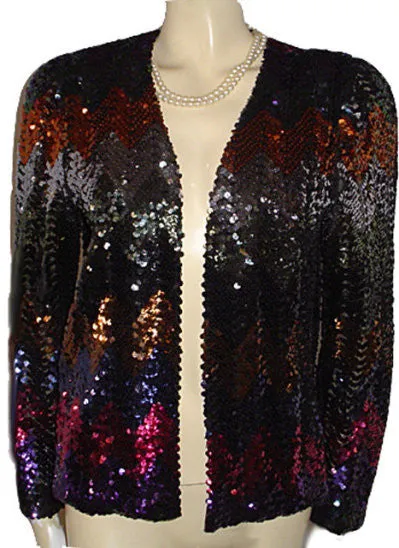 *VINTAGE JO ED SOPHISTICATES SPARKLING JACKET ENCRUSTED WITH SEQUINS - PERFECT FOR THE HOLIDAYS